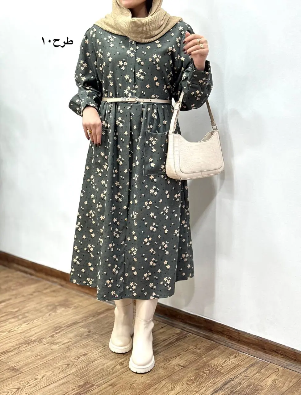 پیراهن مانتویی پاییزه طرحدار آیسو سانیا 2